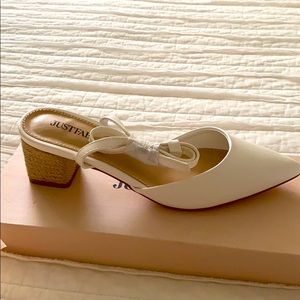 JustFab block heel pumps
